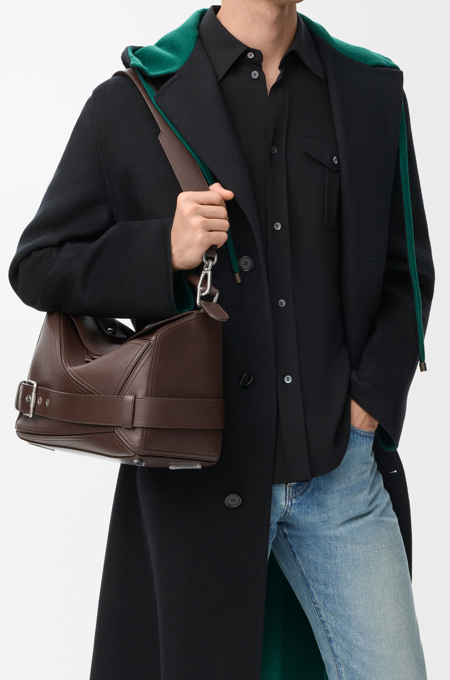 Large Puzzle Biker bag in shiny calfskin - 2