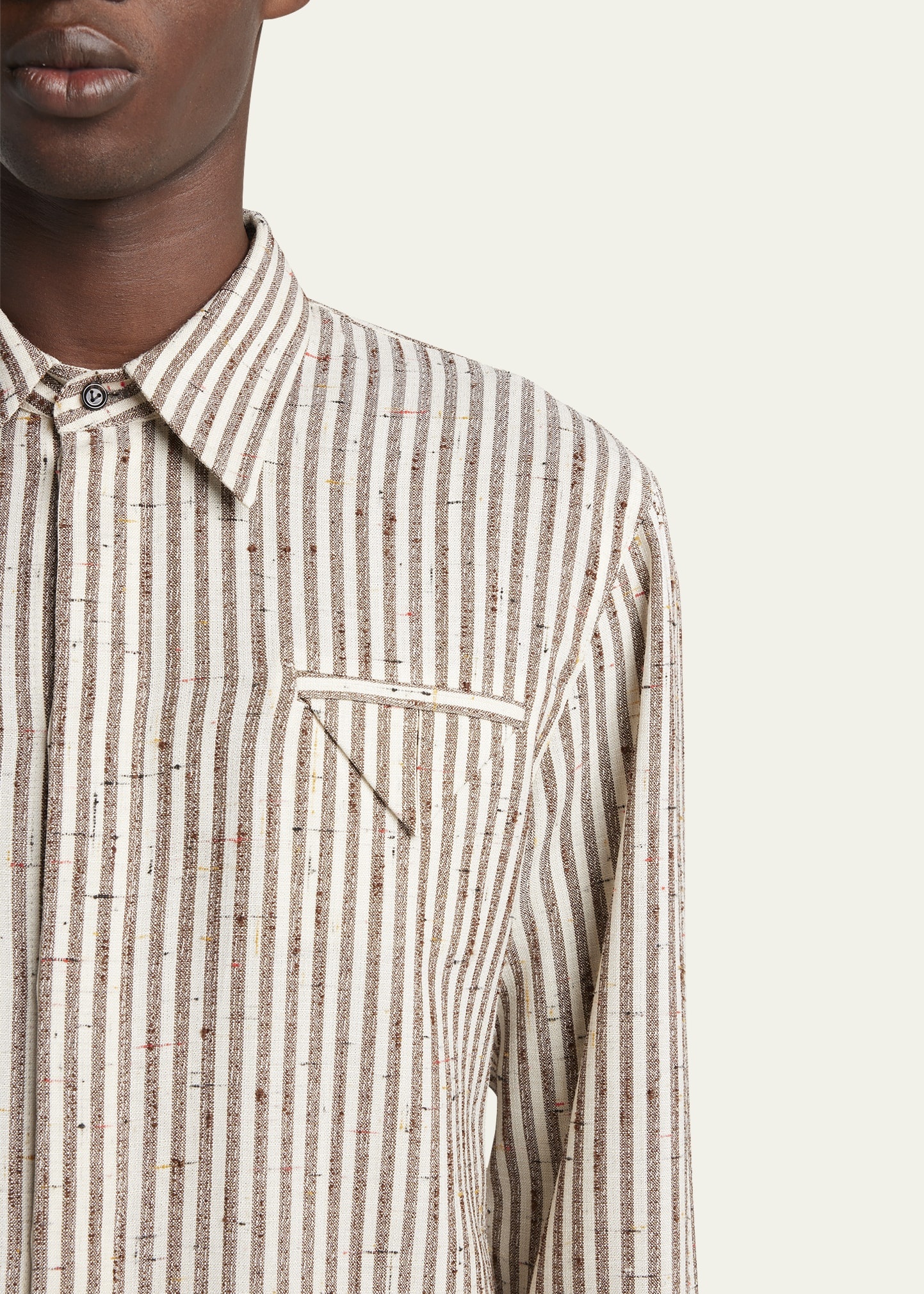Men's Knotted Stripe Button-Down Shirt - 5