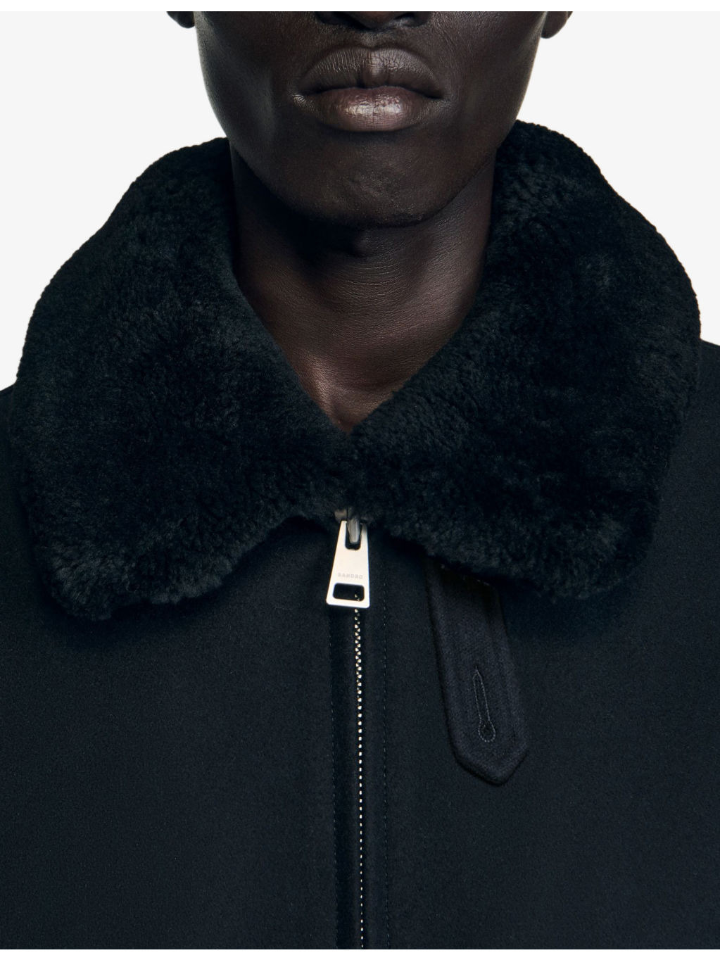 Shearling-Collar Wool-Blend Aviator Jacket - 5