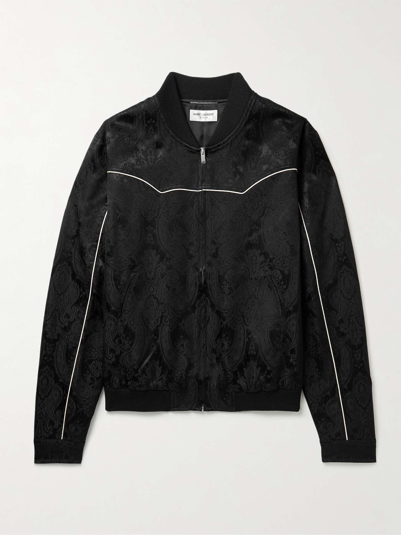 Satin-Jacquard Bomber Jacket - 1