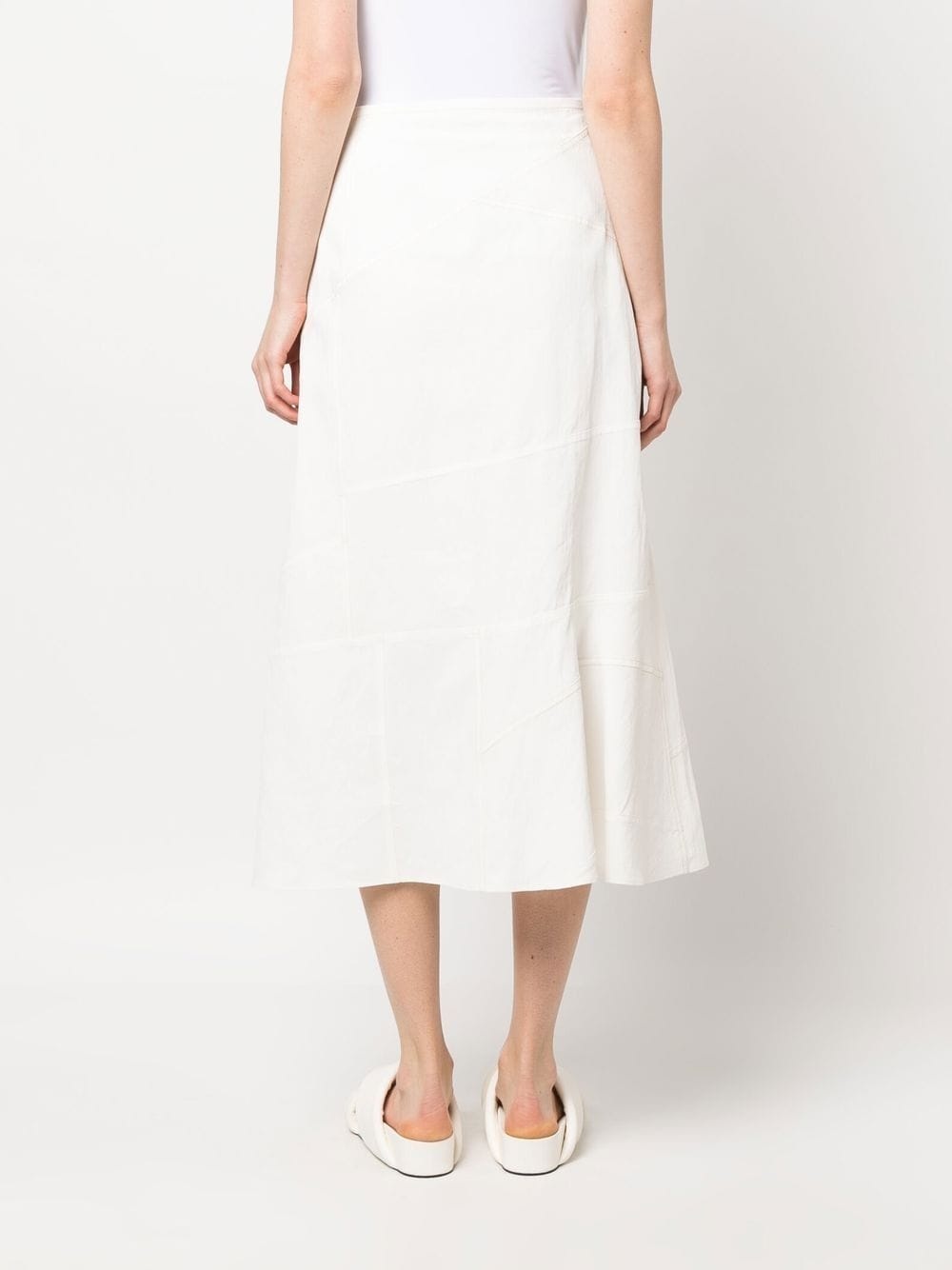 flared panelled midi skirt - 4