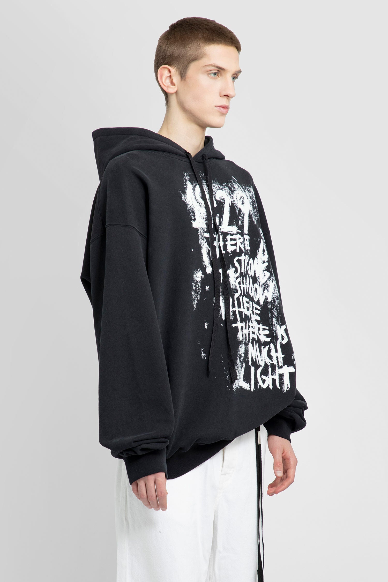 ANN DEMEULEMEESTER MAN BLACK SWEATSHIRTS - 2