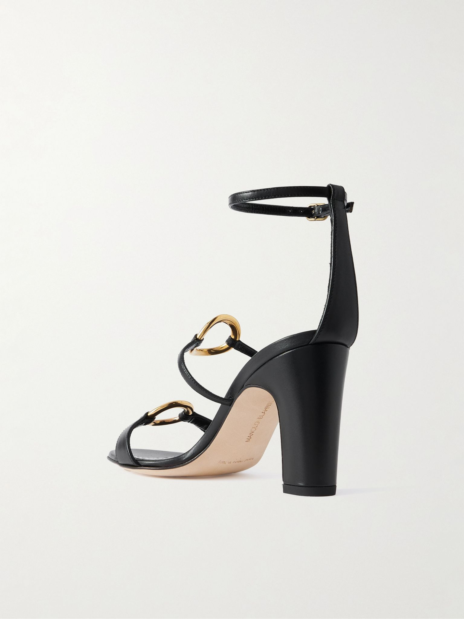 Hisfahan 90 leather sandals Black - 3