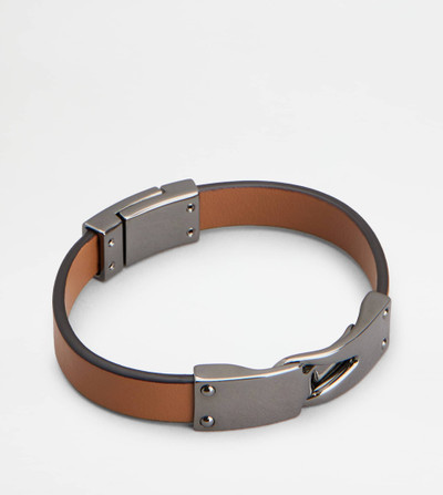 Tod's BRACELET IN LEATHER - BROWN outlook
