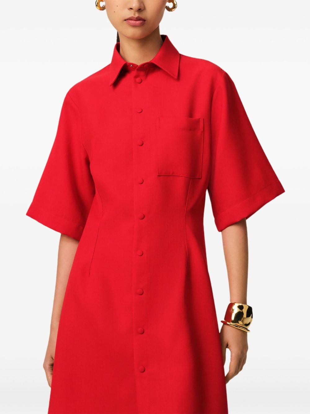 short-sleeved shirtdress - 5