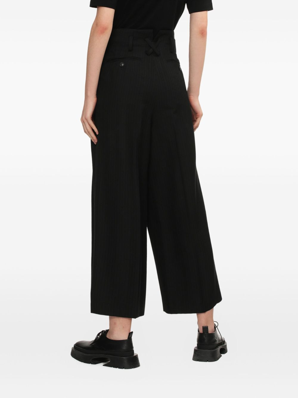 pinstripe pleated trousers - 4