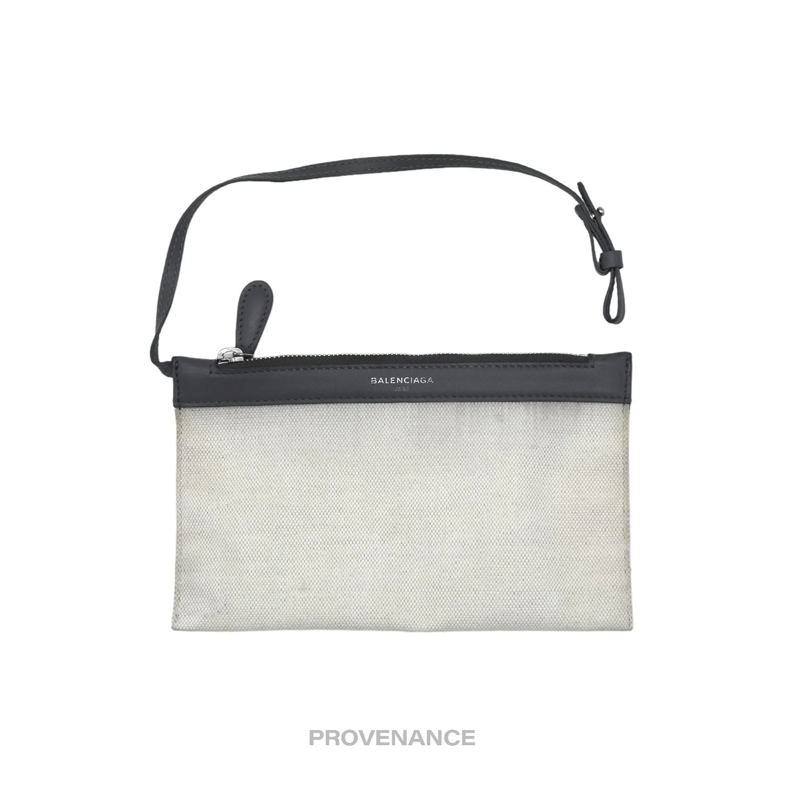 Balenciaga Zip Pouch Wallet - Canvas Gray - 1
