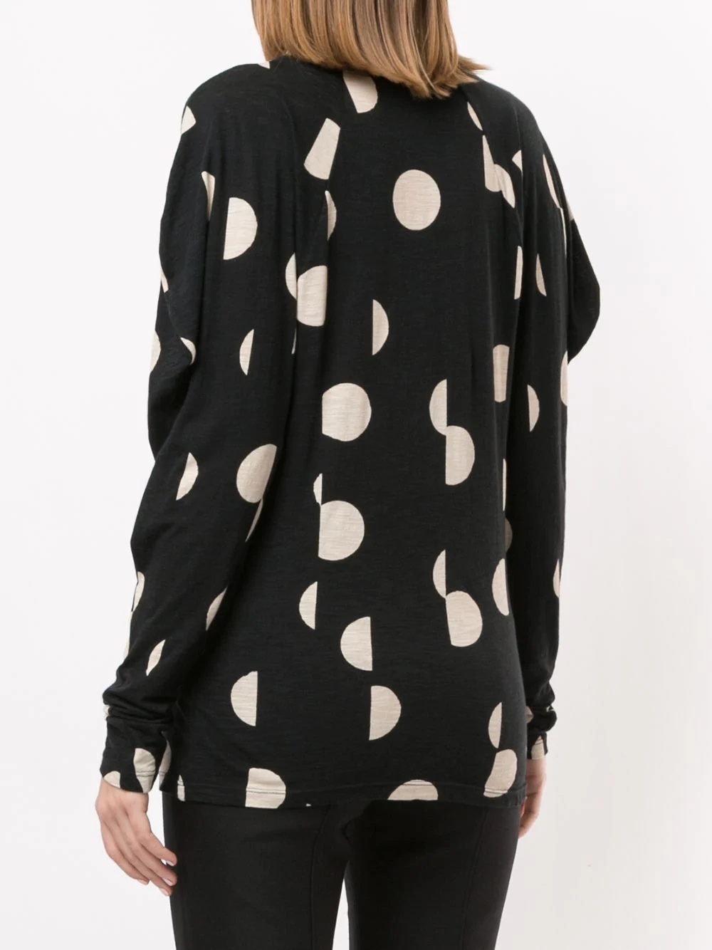 circle print long-sleeve top - 4