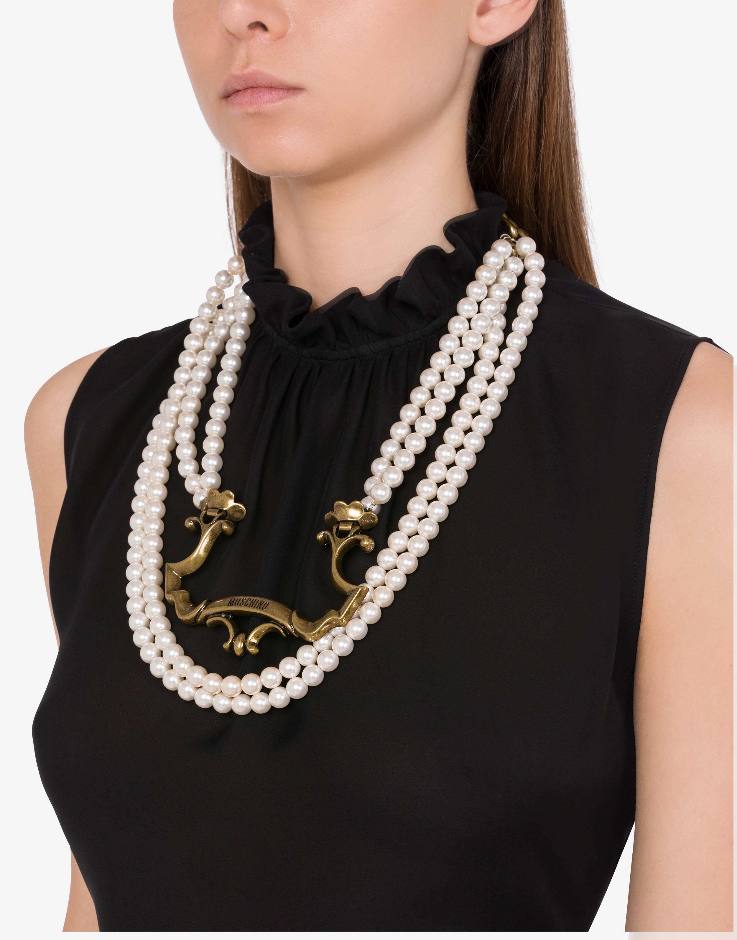 BAROQUE DETAIL PEARL NECKLACE - 4