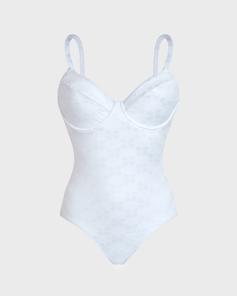 WOMEN UNDERWIRE ONE-PIECE SWIMSUIT TURTLES MONOGRAM 1