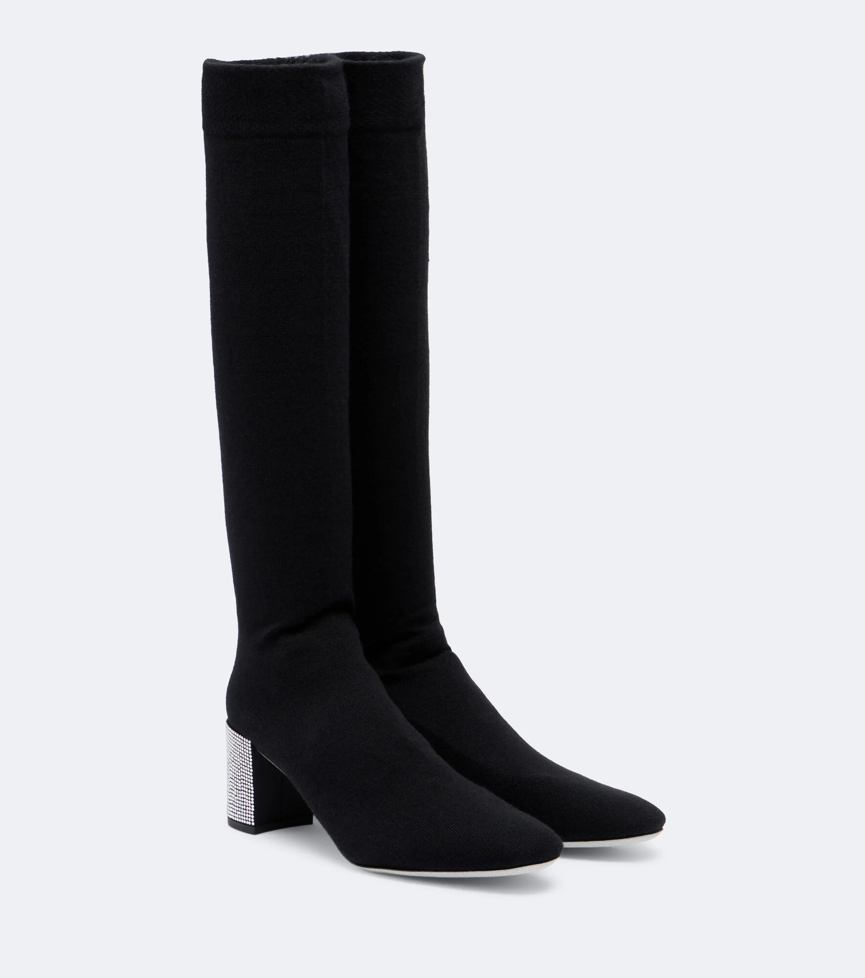 Sonia crystal-embellished knee-high boots - 1