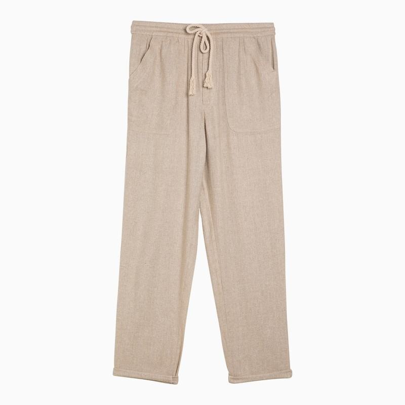 Isabel Marant Étoile ISABEL MARANT ÉTOILE ÉCRU TROUSERS WITH DRAWSTRING - 1