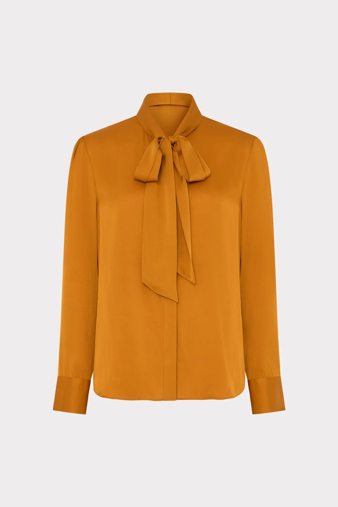 Tie Neck Silk Blouse - 1