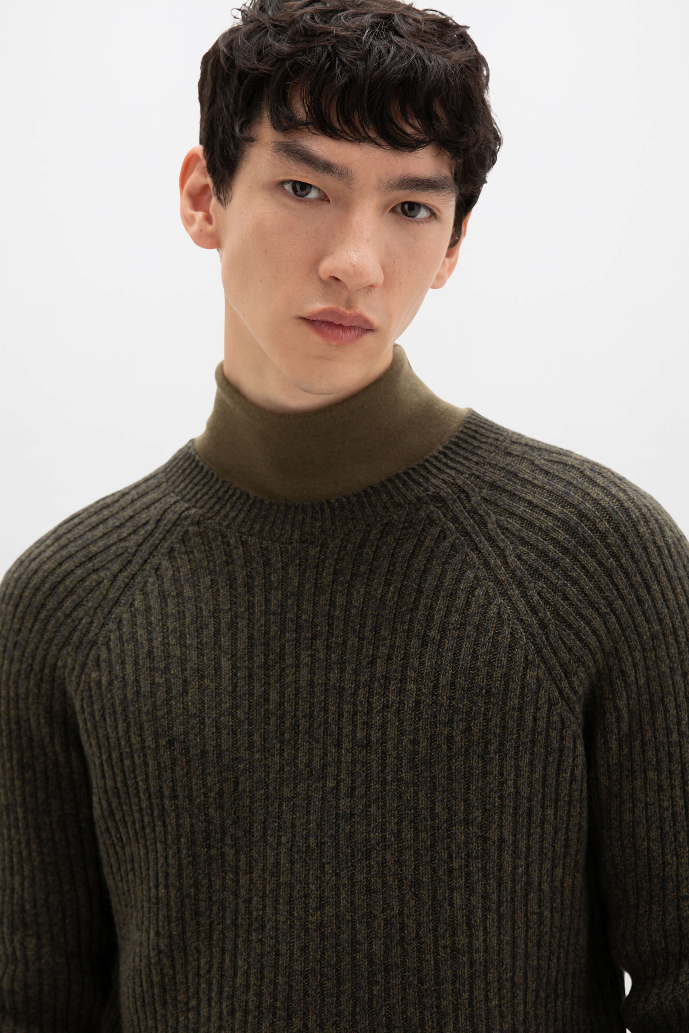 Ribbed Green Cashmere Jumper - 5