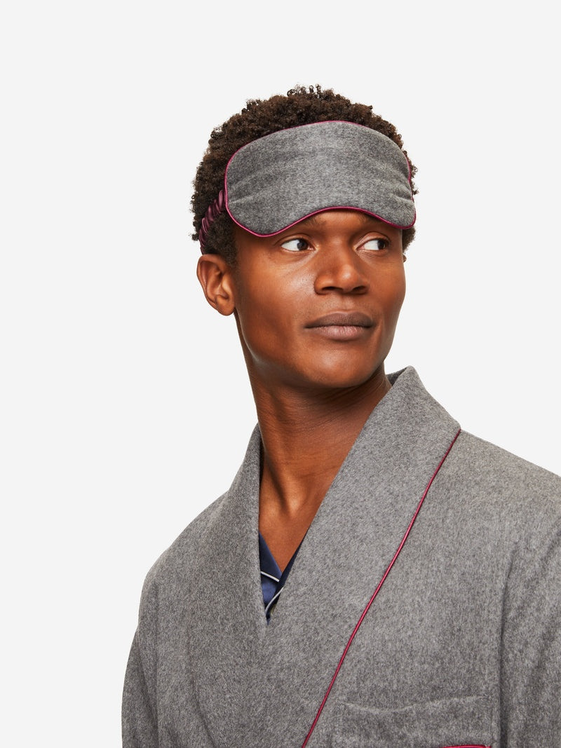 Derek Rose Eye Mask Duke 2 Cashmere Charcoal outlook