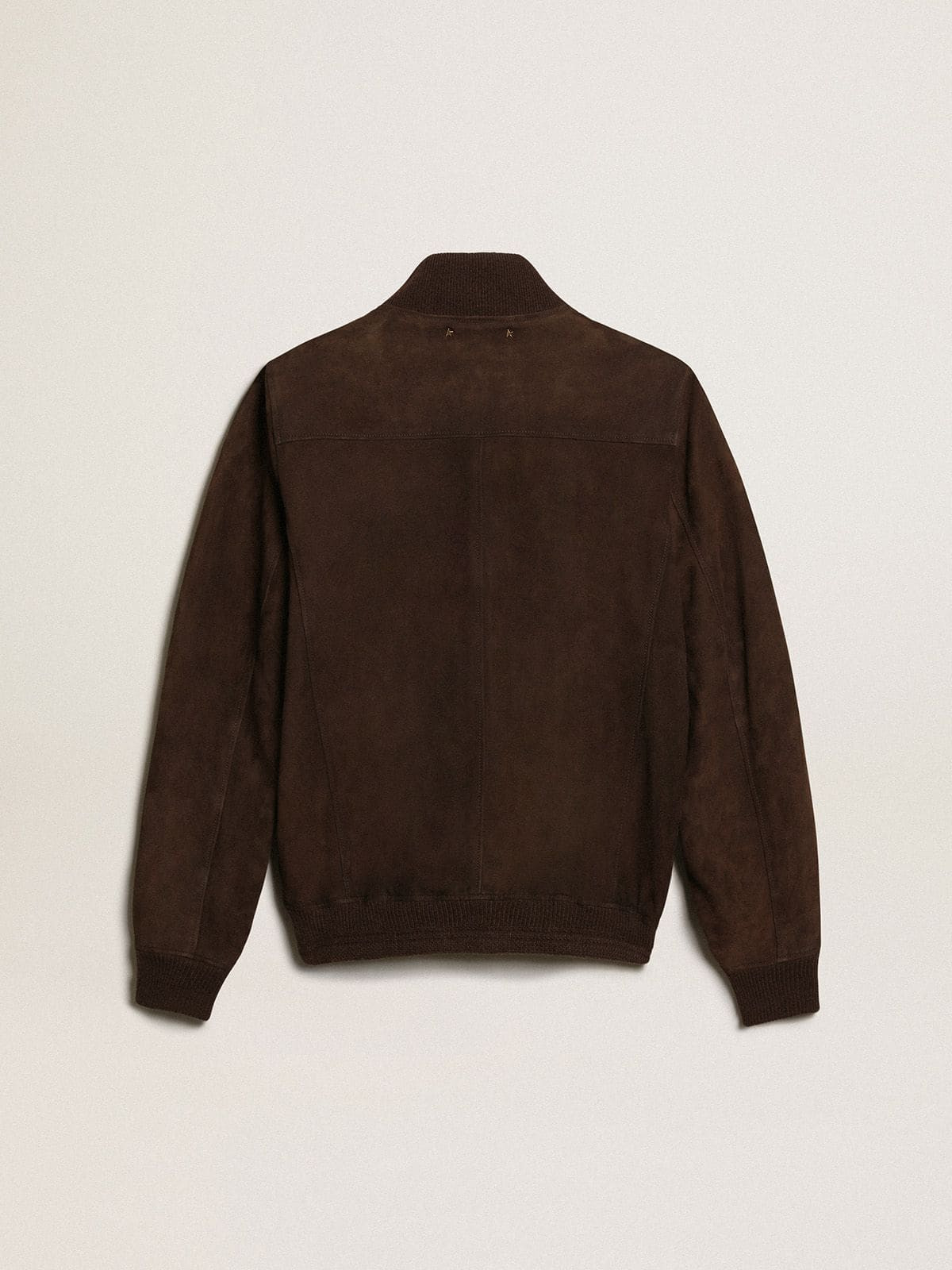 Golden Collection flight jacket in dark brown suede - 5