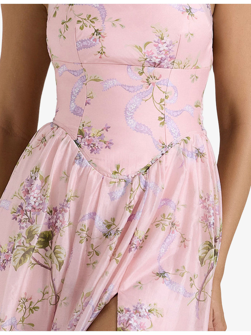 Minerva Floral-Print Chiffon Midi Sundress 5
