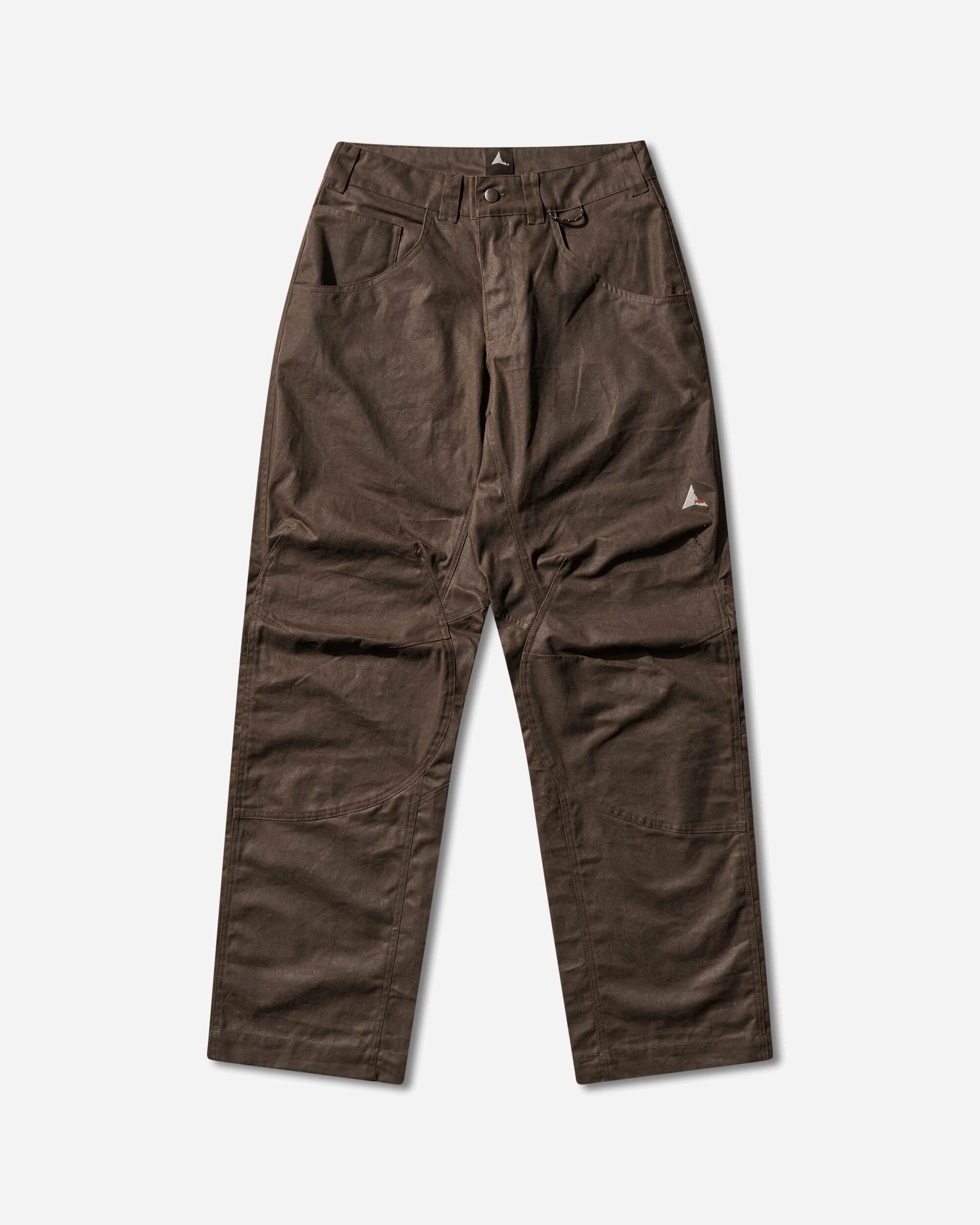 Men's Crimp Shaped Cotton Pants Dark Brown - 1