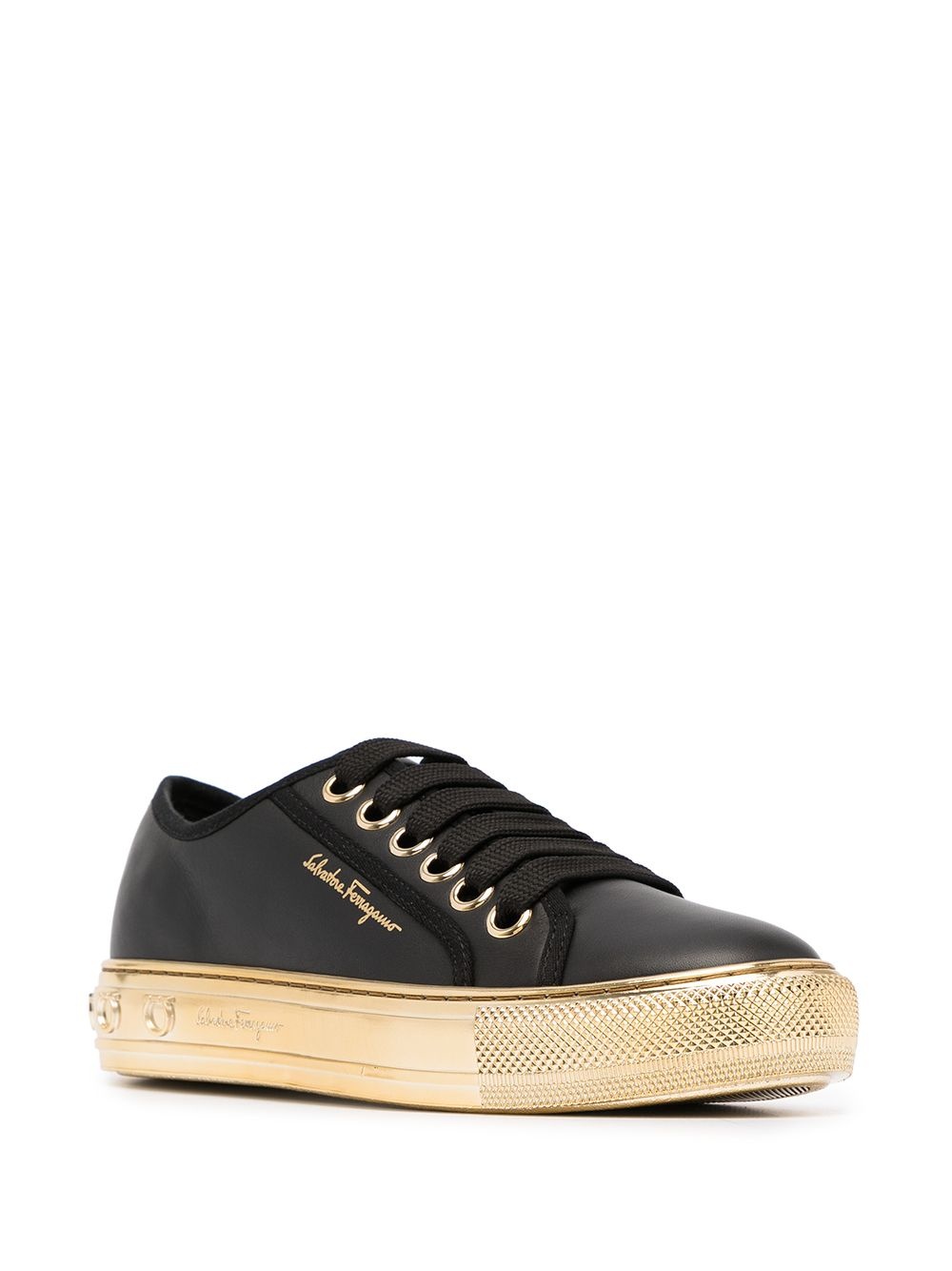 logo-print lace-up sneakers - 2