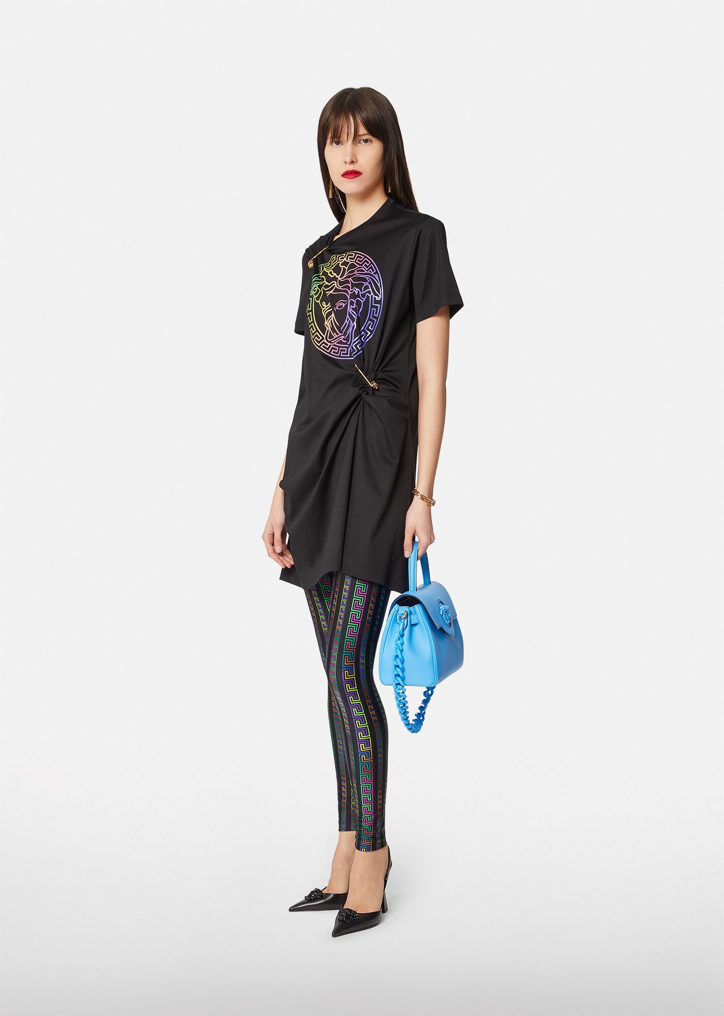 Greca Neon Print Leggings - 4