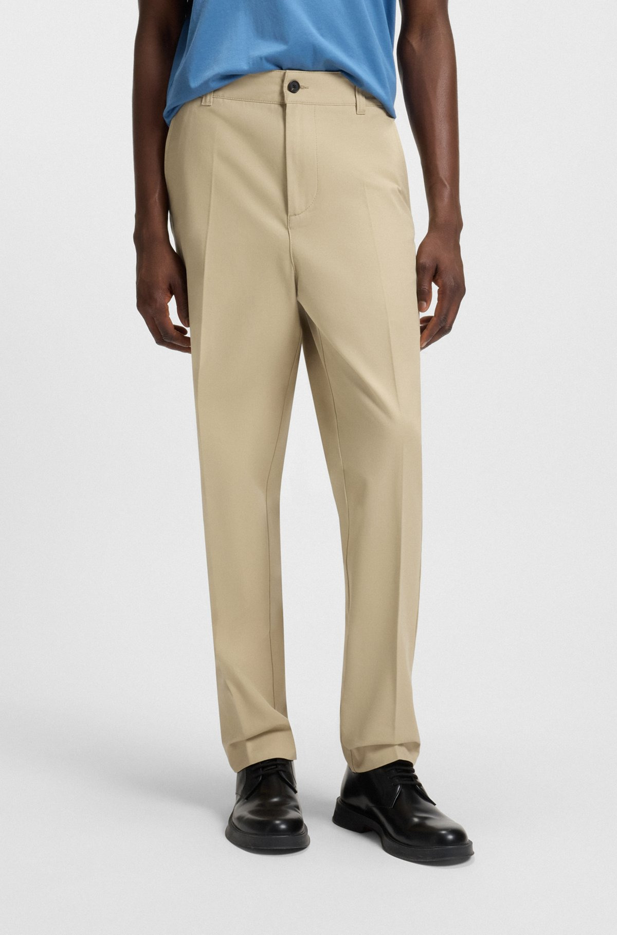 SLIM-FIT CHINOS IN MERCERIZED COTTON TWILL - 2