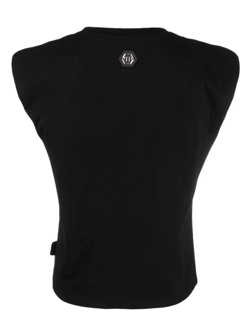 logo-embellished cotton tank top - 2