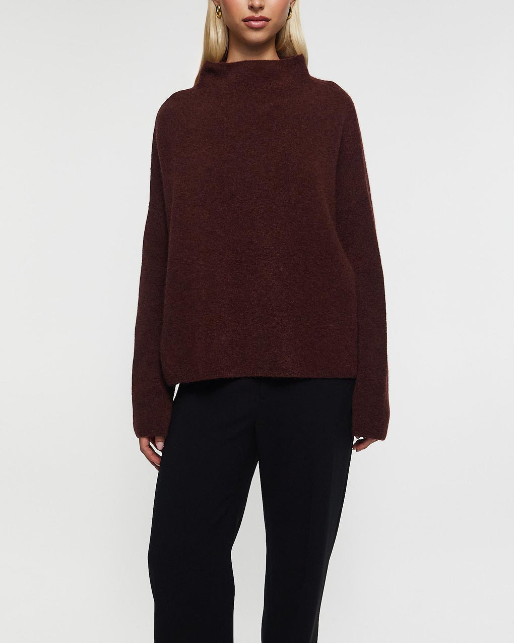 Sweater Mika Yak Funnelneck Burgundy - 2