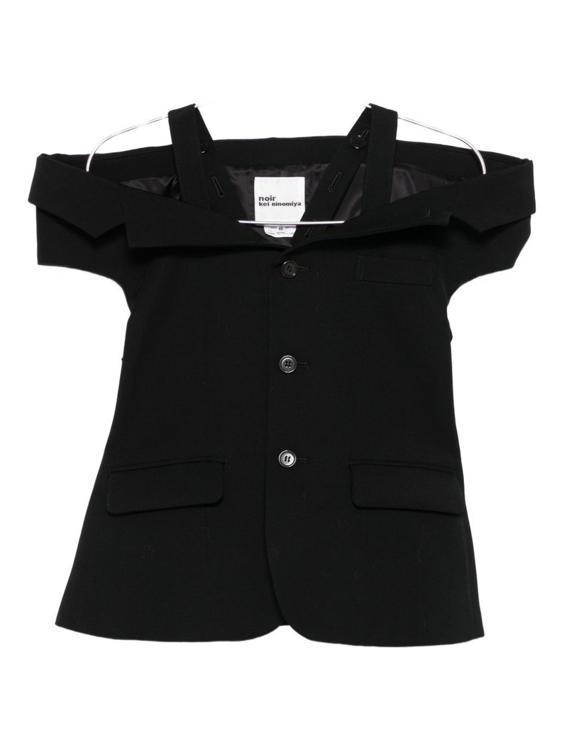 off-the-shoulder fitted jacket 1