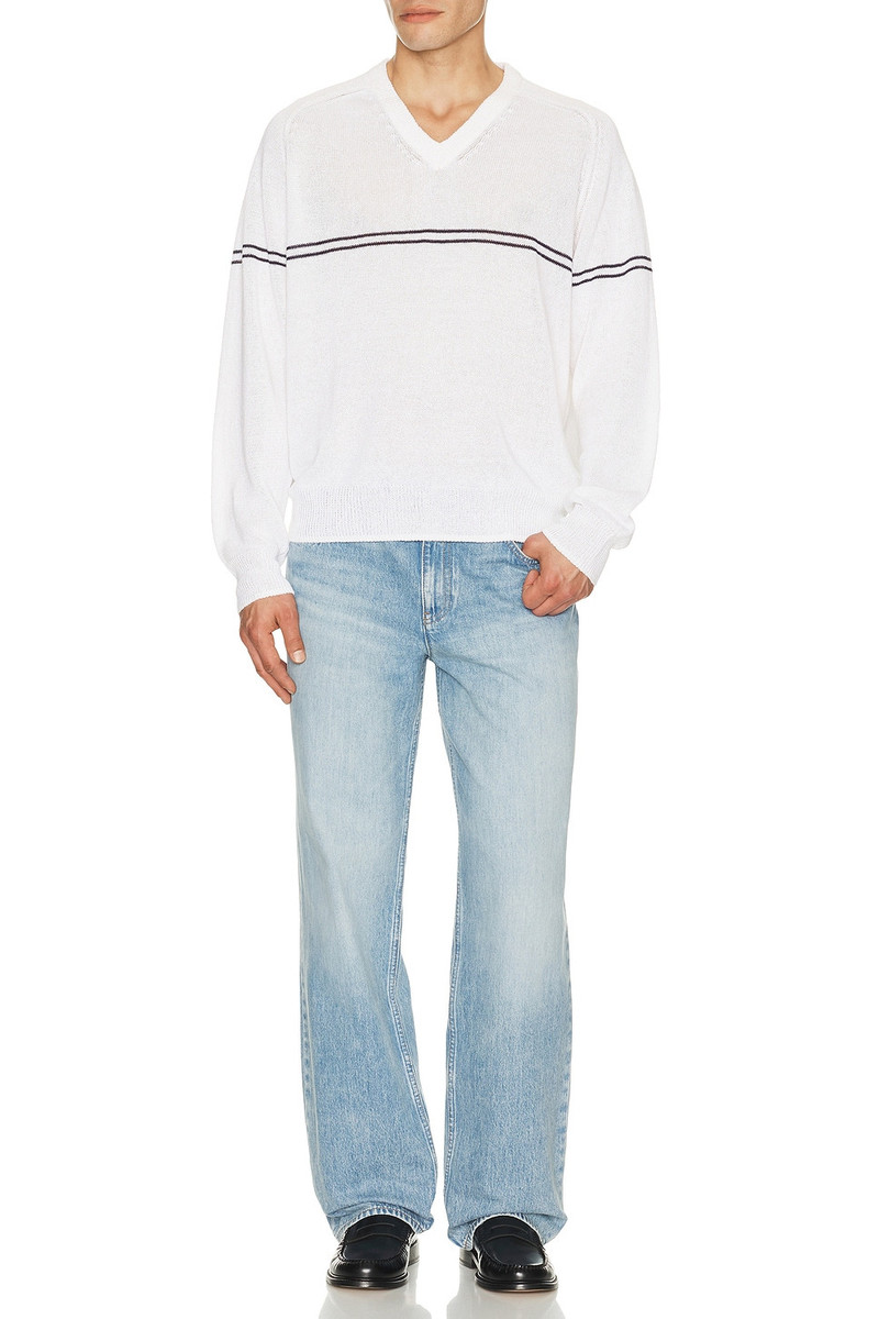 Dunst V Neck Striped Sweater outlook