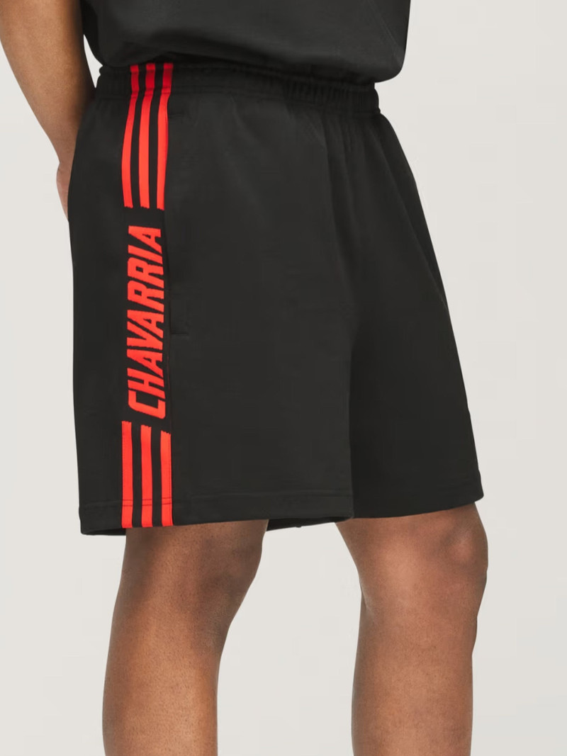 WILLY CHAVARRIA Adidas X Chavarria Gym Short in Black/Red outlook