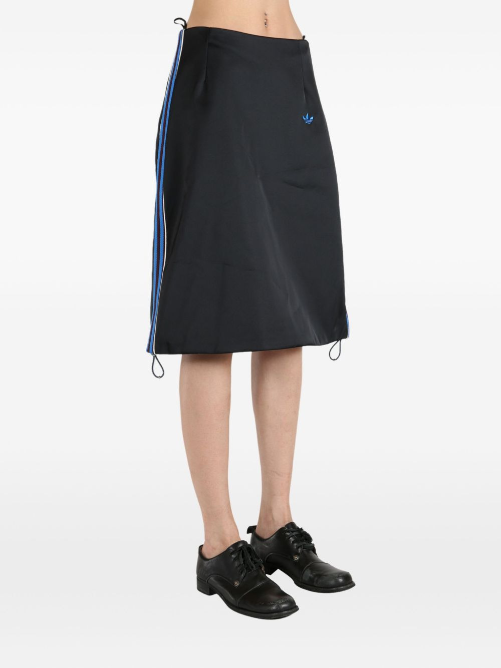 satin stripe-detail skirt - 3
