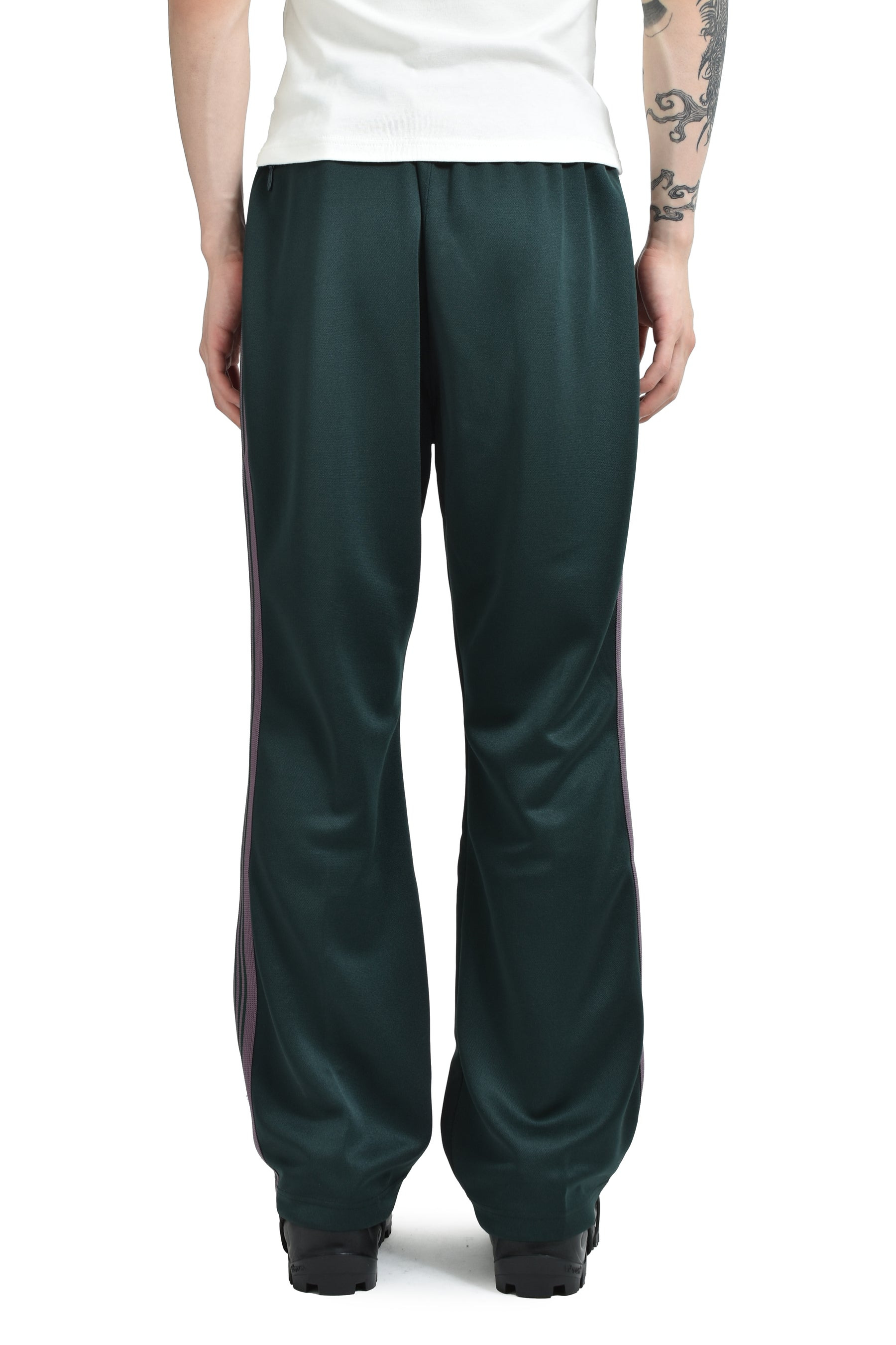 BOOT-CUT TRACK PANT - POLY SMOOTH / GRN - 2