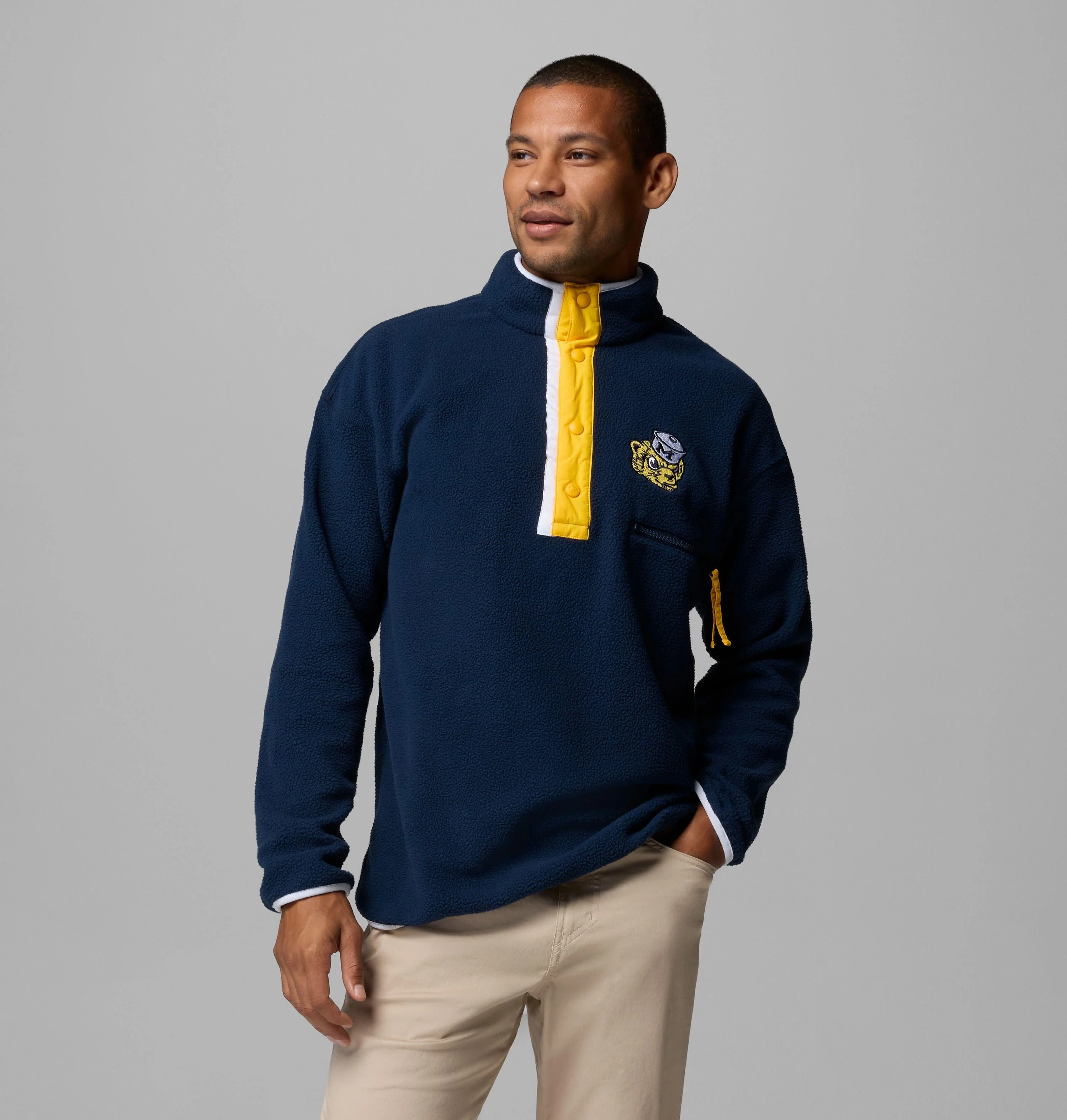 Men's Collegiate Helvetia Half Snap Fleece - Michigan State - 1