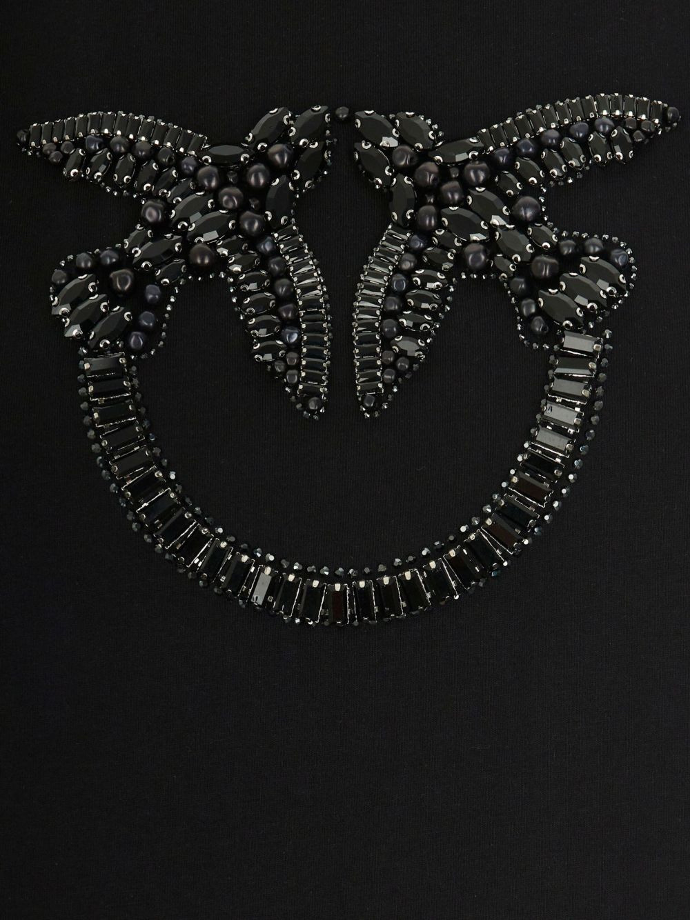 bird embellishment cotton T-shirt - 5