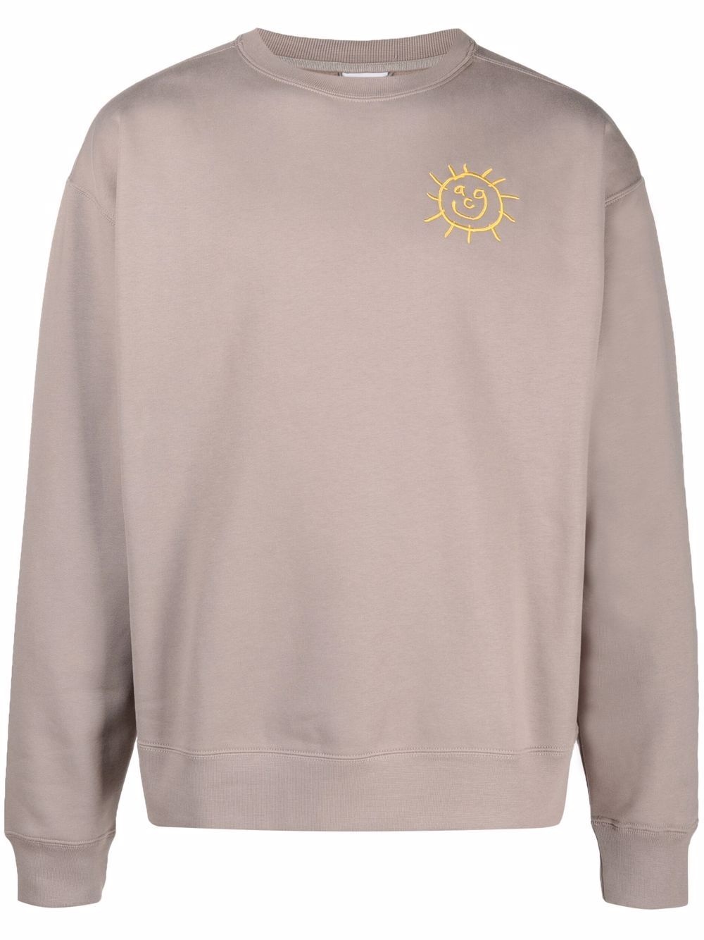 embroidered-sun sweatshirt - 1