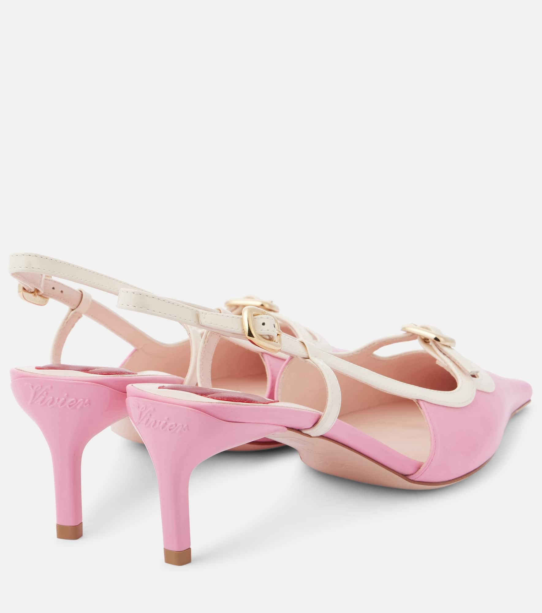 Viv' Canard leather slingback pumps - 2