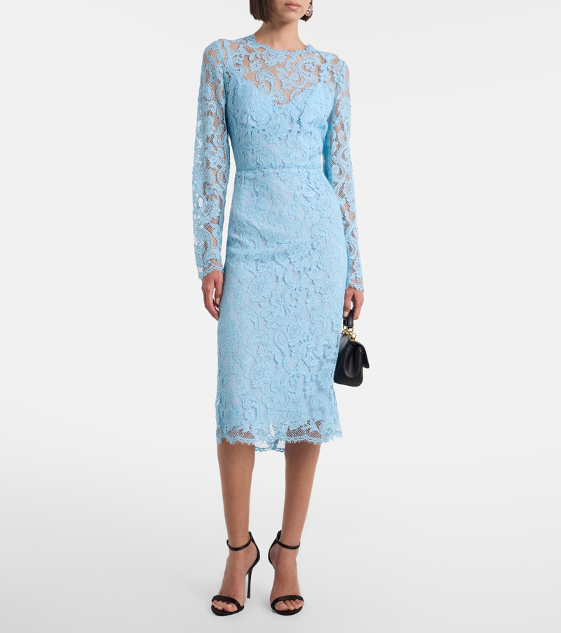 Dolce & Gabbana Cotton-blend lace cocktail dress outlook