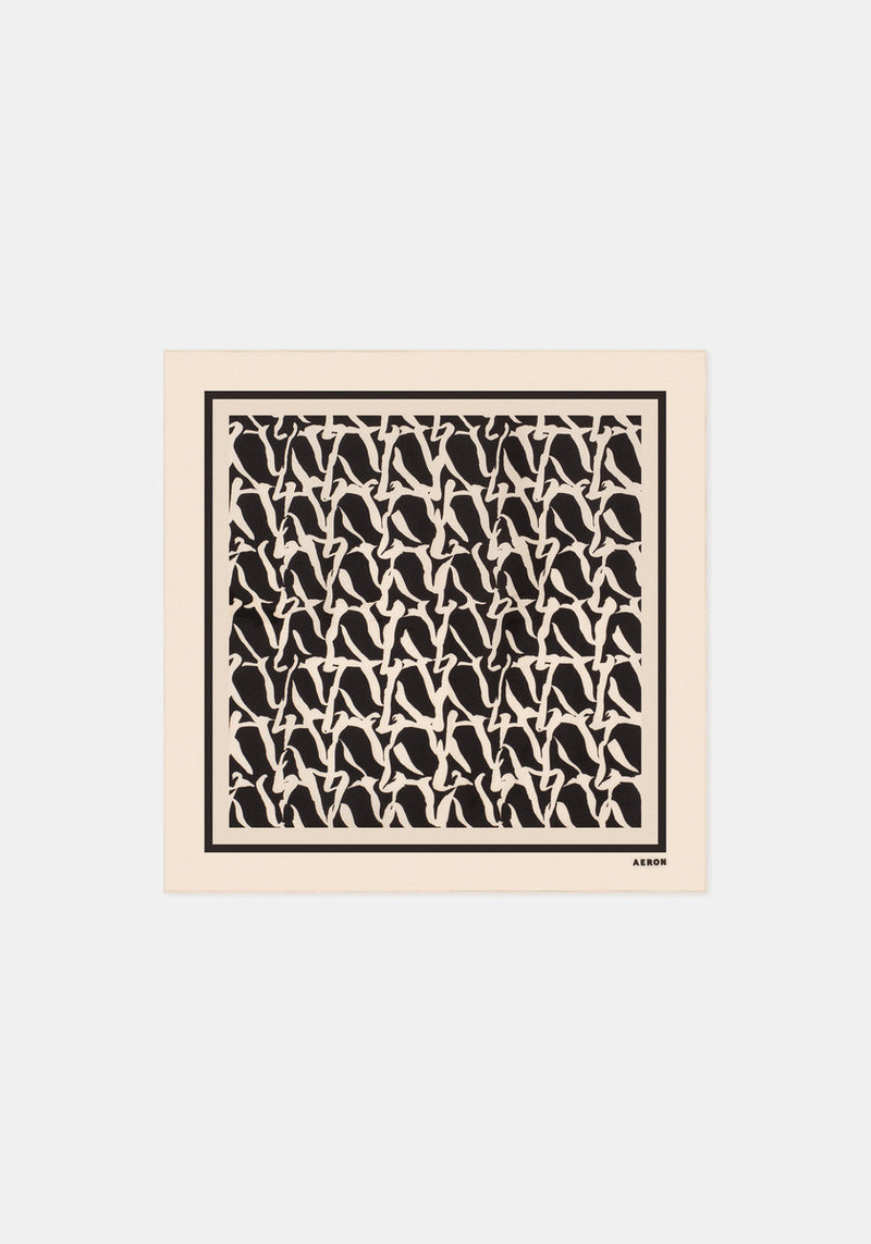 BENNET Silk monogram scarf 1