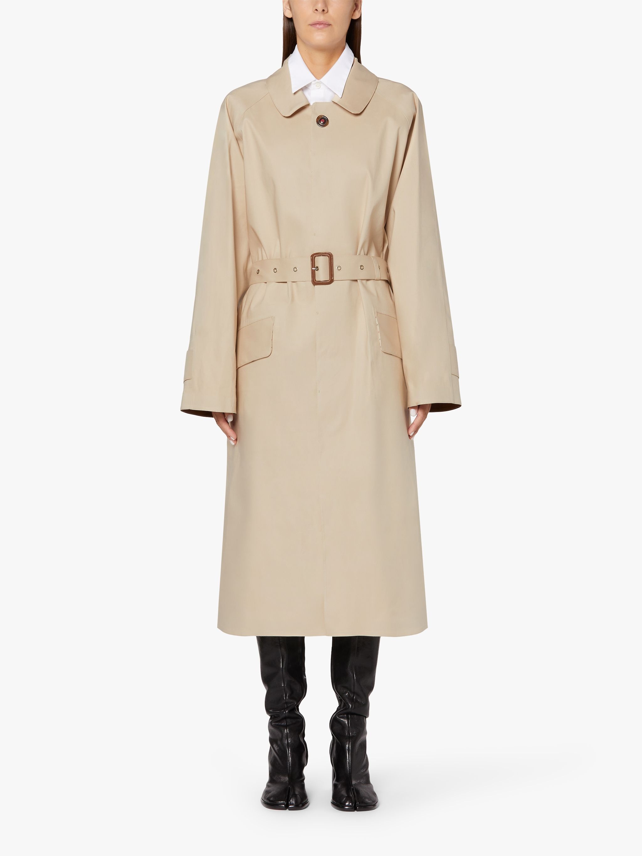 MAISON MARGIELA PUTTY BONDED COTTON OVERSIZED ICONIC COAT - 3