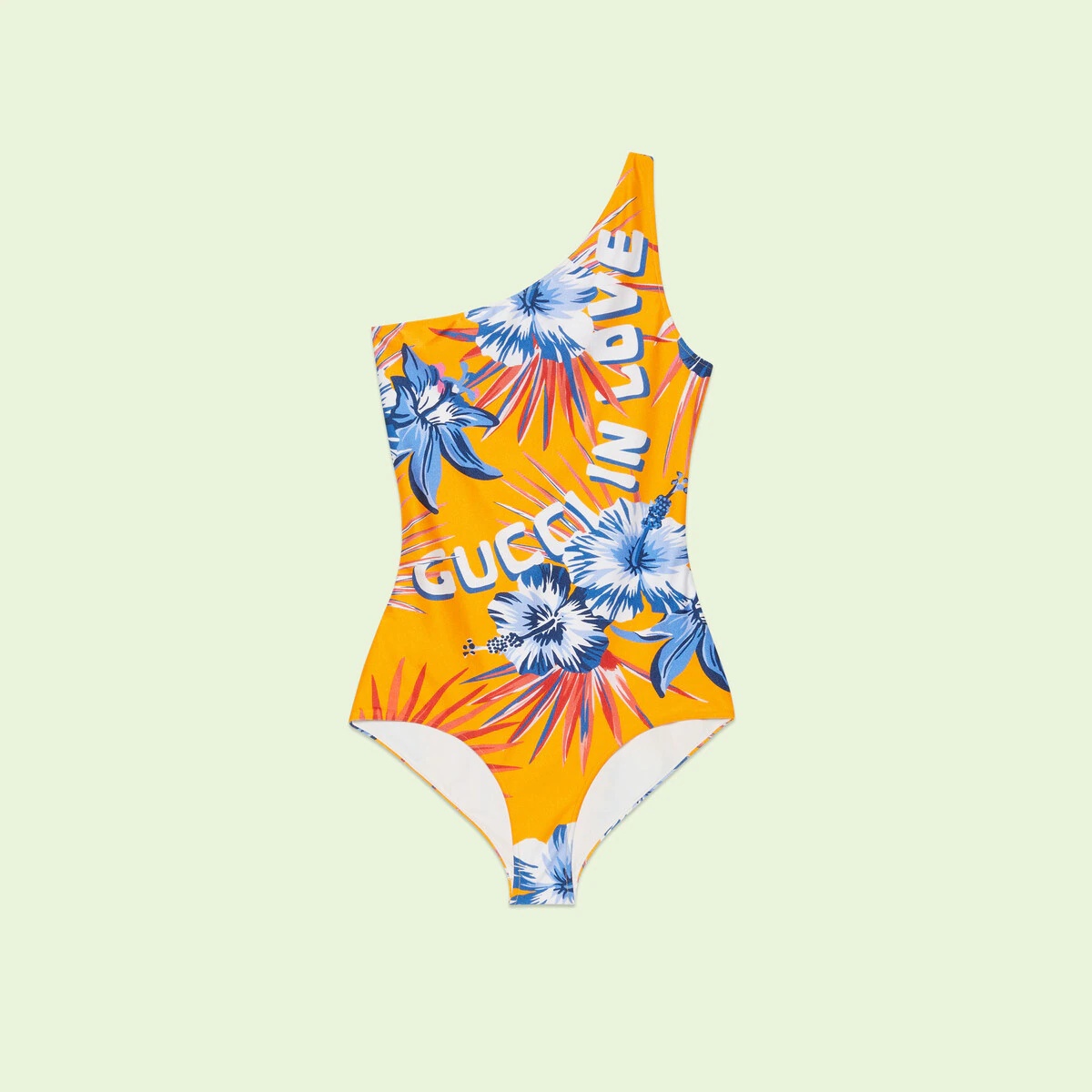 Wild flower print jersey swimsuit - 1