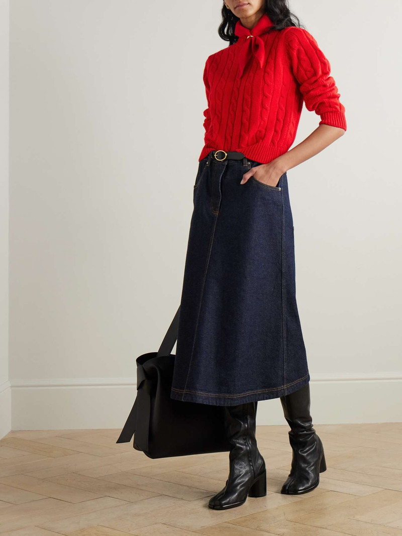 &DAUGHTER Cable-knit wool sweater Red outlook