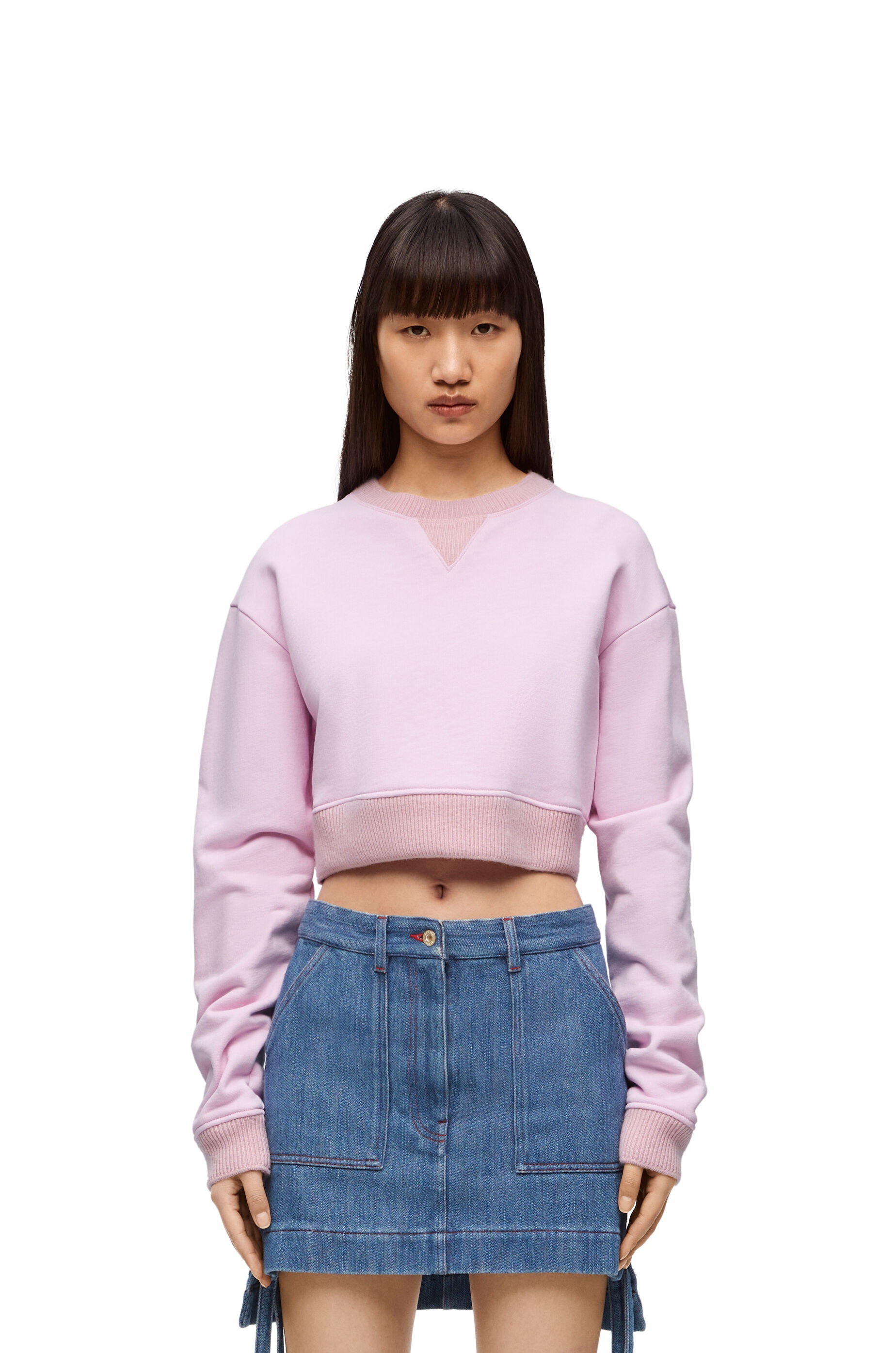 Cropped sweatshirt in cotton - 3