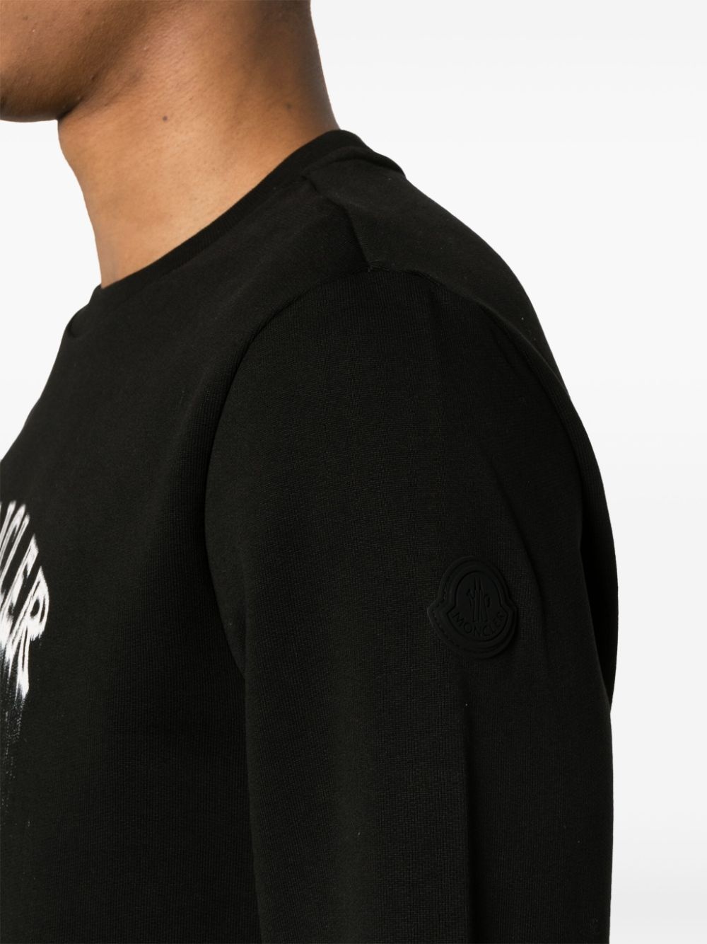 logo-print faded-effect sweatshirt - 5