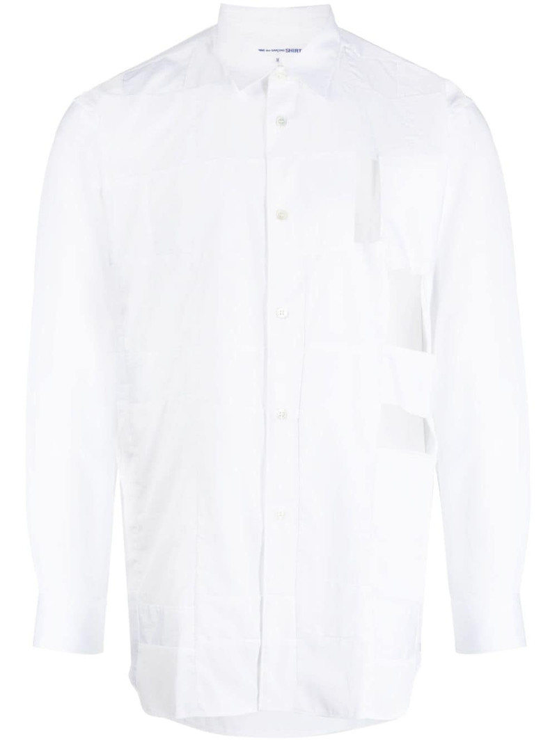 panelled cut-out cotton shirt 1