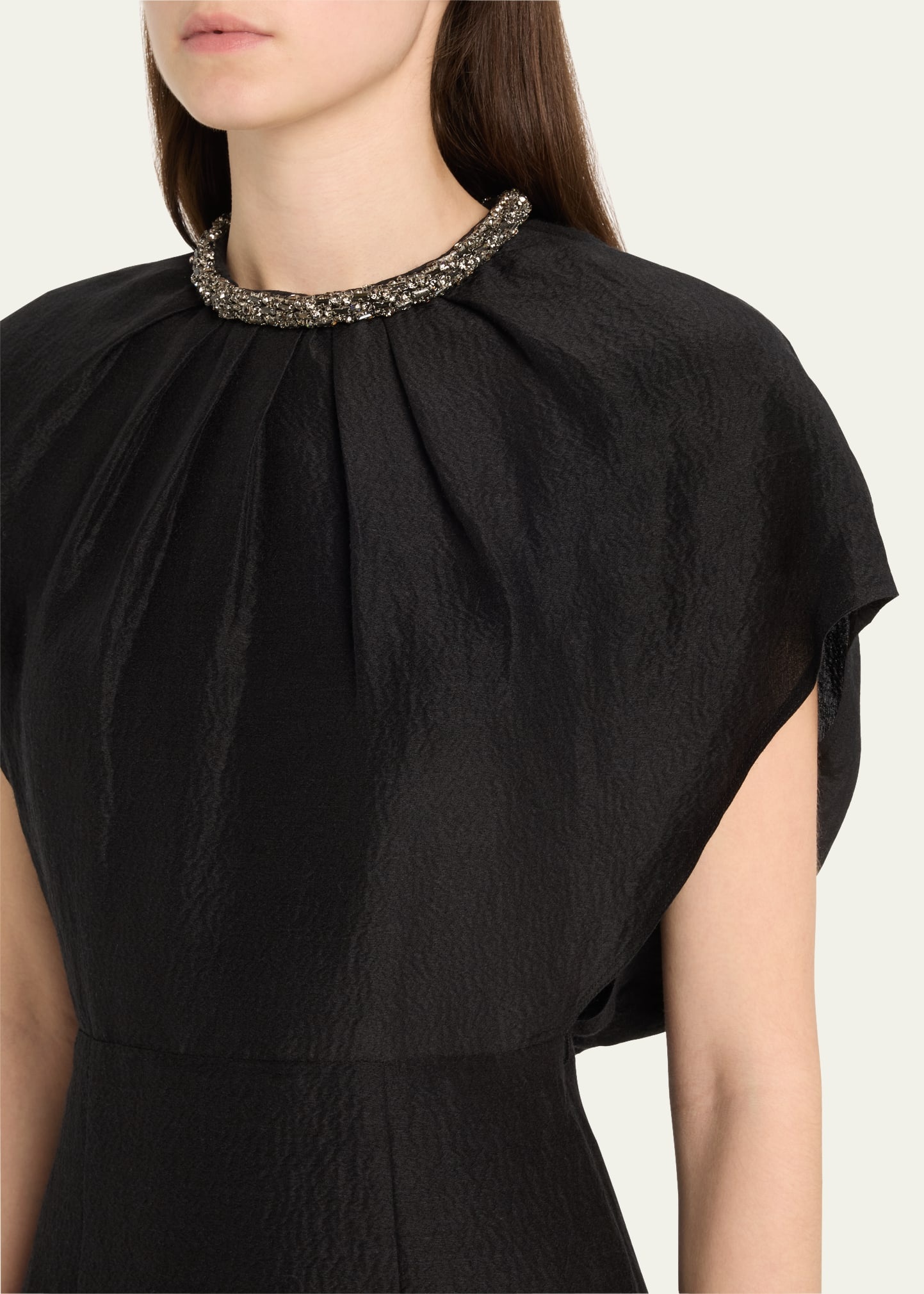 Diamante Neck Midi Dress - 5