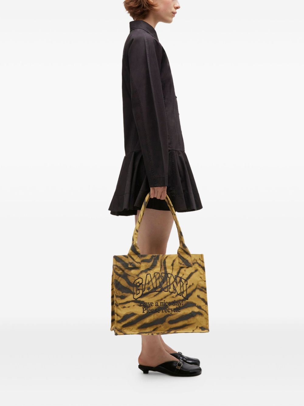 tiger-print tote bag - 2