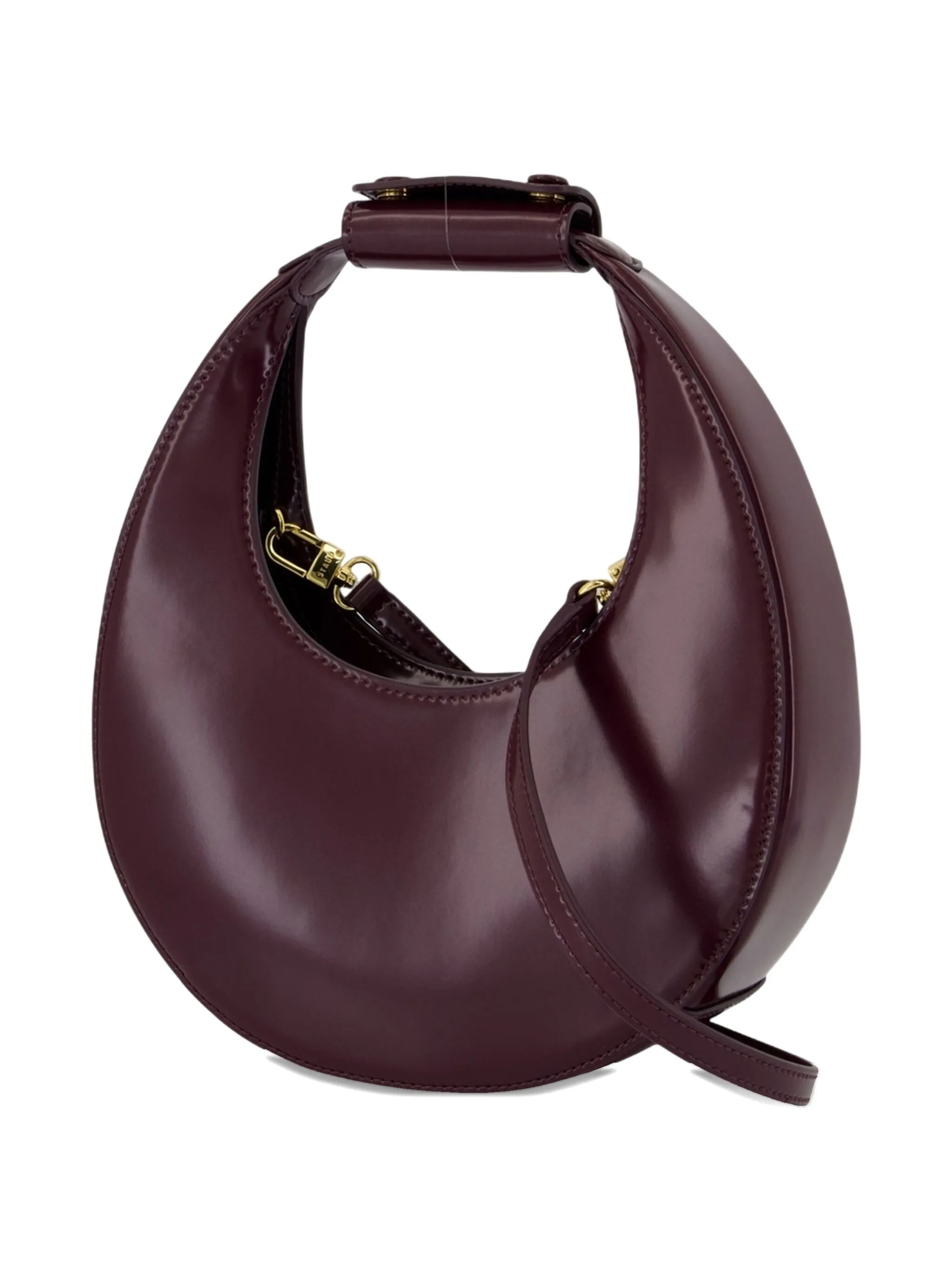 Staud Mini Moon Bag - Staud - Leather - Burgundy - 2