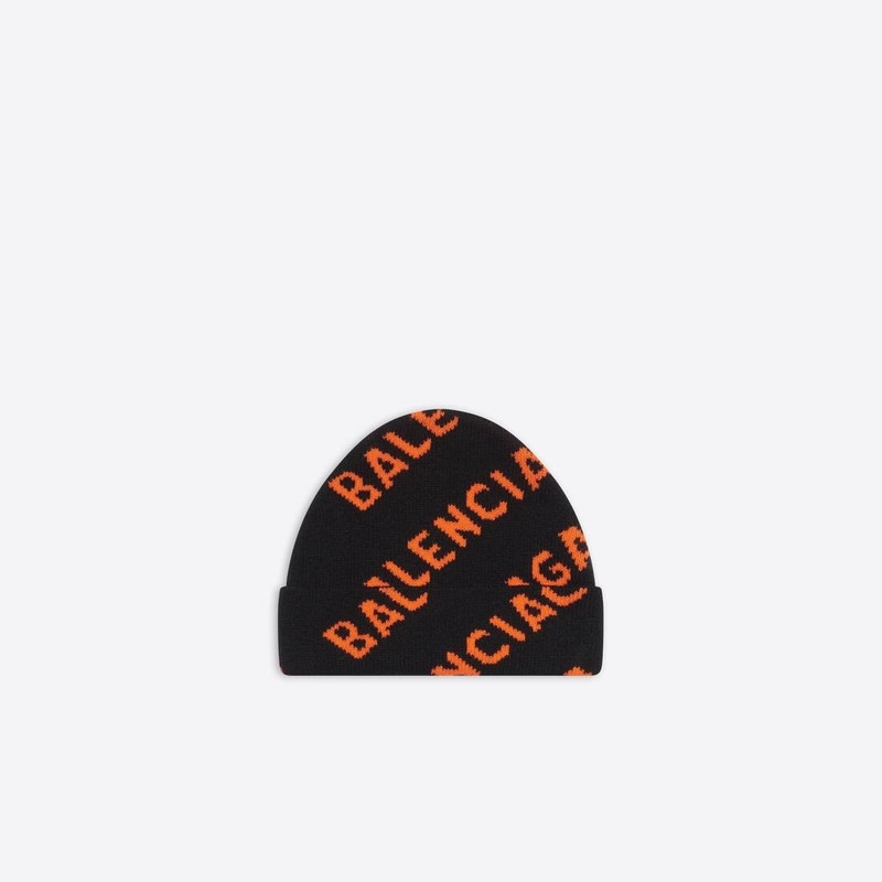 Women's Year Of The Tiger Allover Logo Beanie in Black 1