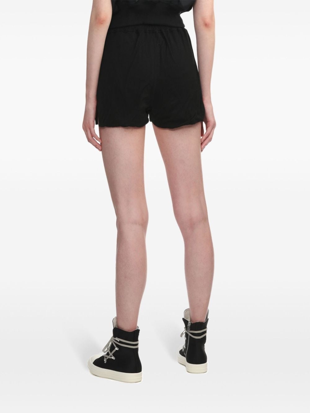 side-slits cotton shorts - 4