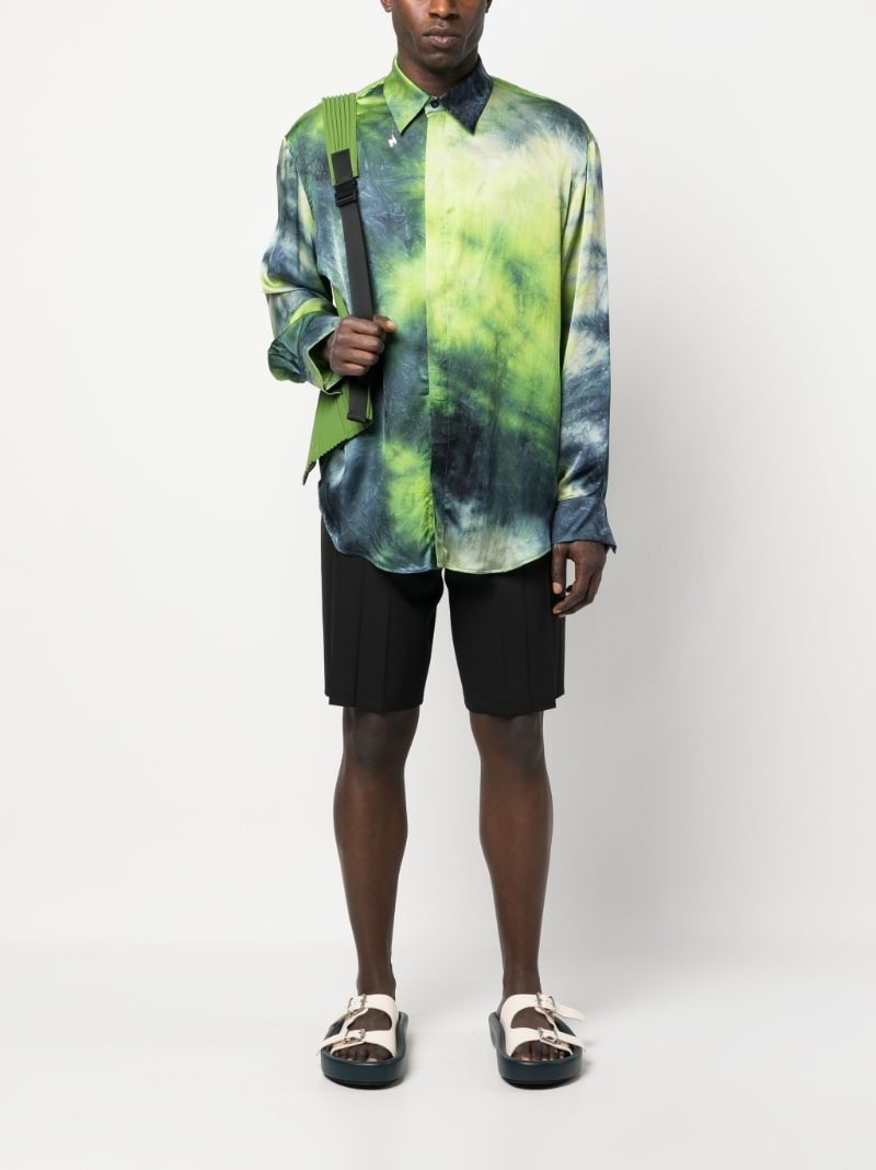 MSGM abstract-print long-sleeve shirt outlook
